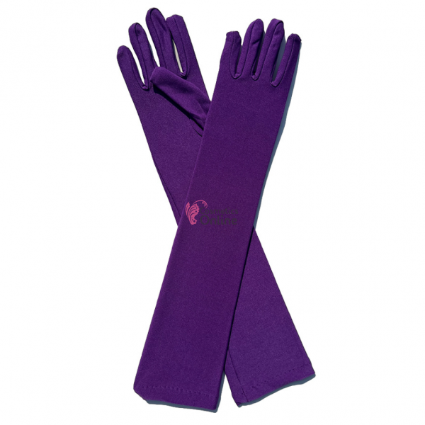 Manusi elegante din spandex simple Lungi MNS021CC - Mov